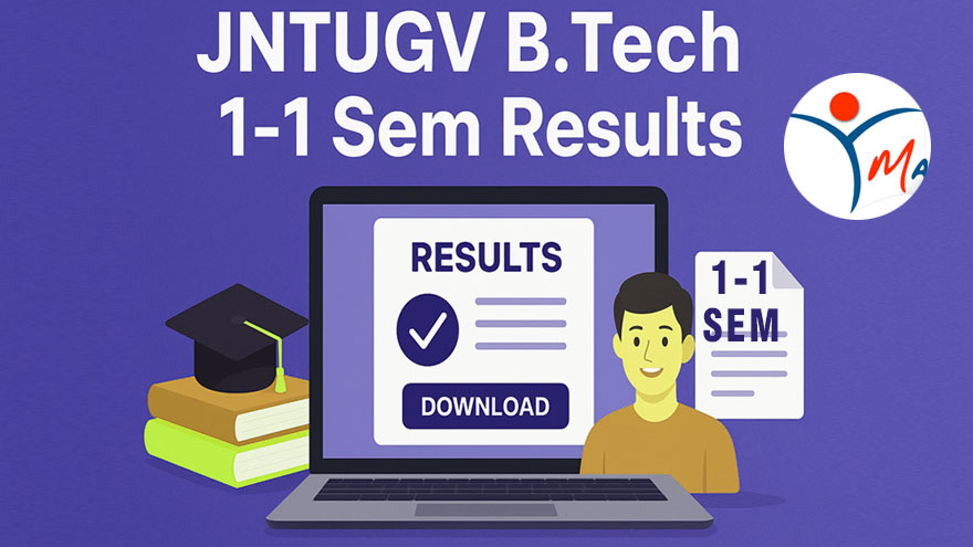 JNTUGV B.Tech 1-1 Sem Exam Results 2025