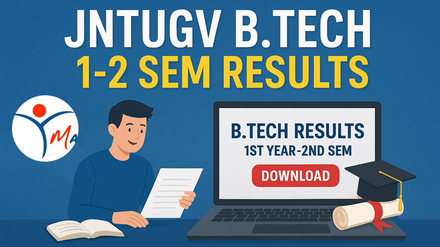 JNTUGV B.Tech 1-2 Sem Results