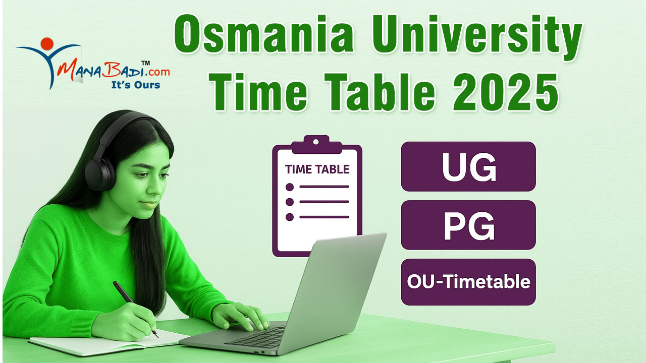 Osmania University Time Table 2025