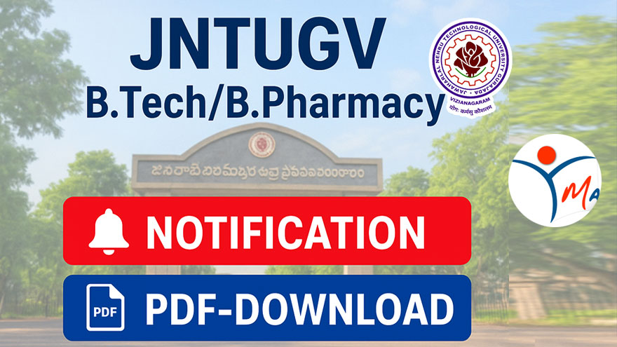 jntugv-notification JNTUGV B.Tech/B.Pharmacy Notification 2025