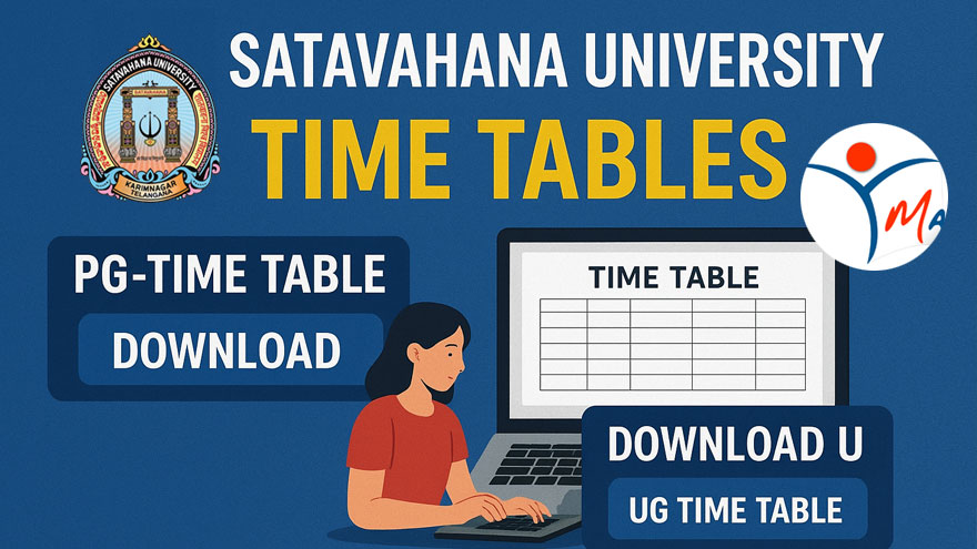 satavahana university UG/PG Time Table 2025